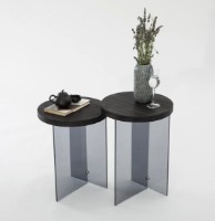 Журнальный столик Trendy Serenity Anthracit/Fume 51x35x35cm GTR000904 2pcs фото №4 — интернет-магазин Desire.md