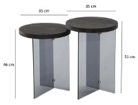 Журнальный столик Trendy Serenity Anthracit/Fume 51x35x35cm GTR000904 2pcs фото №3 — интернет-магазин Desire.md