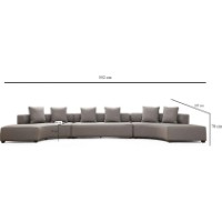 Canapea de colț Trendy Gondol 3 CHL-SOL-O3-CHL-SAG Grey 552x105x70cm GTR003685 imaginea #4 — magazin online Desire.md