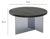 Măsuţă cafea Trendy Serenity Anthracit 70x40x40cm GTR000897 imaginea #3 — magazin online Desire.md