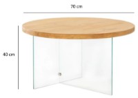 Журнальный столик Trendy Serenity Oak 70x70x40cm GTR000899 фото №3 — интернет-магазин Desire.md