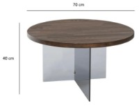 Журнальный столик Trendy Serenity Walnut 70x70x40cm GTR000901 фото №3 — интернет-магазин Desire.md