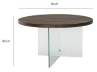 Журнальный столик Trendy Serenity Walnut 70x70x40cm GTR000900 фото №3 — интернет-магазин Desire.md