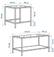 Журнальный столик Trendy Sevay Gold 90x45x49cm GTR006178 2pcs фото №2 — интернет-магазин Desire.md