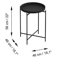 Măsuţă cafea Trendy Shb-007 Black 46x56x46cm GTR006111 imaginea #3 — magazin online Desire.md