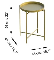 Măsuţă cafea Trendy Shb-007-A Gold 46x56x46cm GTR006112 imaginea #3 — magazin online Desire.md