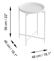 Журнальный столик Trendy Shb-007-B White 46x56x46cm GTR006113 фото №3 — интернет-магазин Desire.md