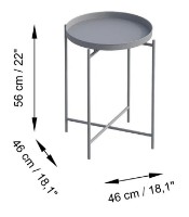 Măsuţă cafea Trendy Shb-007-C Grey 46x56x46cm GTR006114 imaginea #3 — magazin online Desire.md