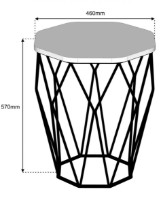 Măsuţă cafea Trendy Sofia Oak 57x46x46cm GTR000669 imaginea #4 — magazin online Desire.md