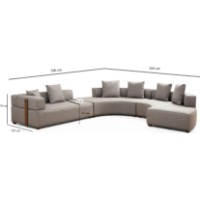 Canapea de colț Trendy Gondol 4 CHL-SOL-CHL-SAG-3R Grey 360x300x70cm GTR003681 imaginea #7 — magazin online Desire.md