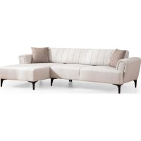 Угловой диван Trendy Hamlet Ecru L 270x140x77cm GTR003328 фото №4 — интернет-магазин Desire.md