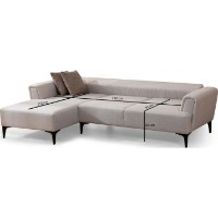 Угловой диван Trendy Hamlet Ecru L 270x140x77cm GTR003328 фото №5 — интернет-магазин Desire.md