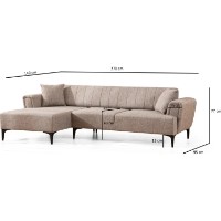 Угловой диван Trendy Hamlet Light Brown L 270x140x77cm GTR003329 фото №8 — интернет-магазин Desire.md