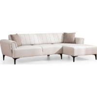 Угловой диван Trendy Hamlet Ecru R 270x140x77cm GTR003383 фото №4 — интернет-магазин Desire.md