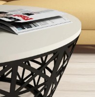 Măsuţă cafea Trendy Stil Cream/Black 90x38x90cm GTR000681 imaginea #3 — magazin online Desire.md