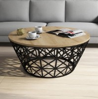 Măsuţă cafea Trendy Stil Oak/Black 90x38x90cm GTR000682 imaginea #1 — magazin online Desire.md