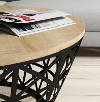 Măsuţă cafea Trendy Stil Oak/Black 90x38x90cm GTR000682 imaginea #3 — magazin online Desire.md