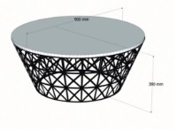 Măsuţă cafea Trendy Stil Walnut/Black 90x38x90cm GTR000683 imaginea #2 — magazin online Desire.md