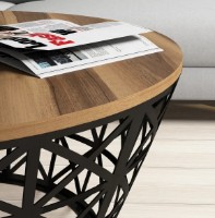 Măsuţă cafea Trendy Stil Walnut/Black 90x38x90cm GTR000683 imaginea #3 — magazin online Desire.md