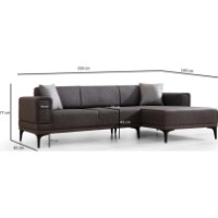 Угловой диван Trendy Horizon Dark Grey R 250x140x77cm GTR003377 фото №5 — интернет-магазин Desire.md