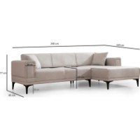 Canapea de colț Trendy Horizon Ecru R 250x140x77cm GTR003378 imaginea #6 — magazin online Desire.md