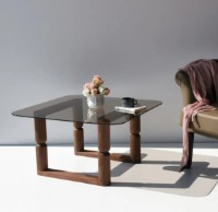 Журнальный столик Trendy Stoa Walnut 80x80x42cm GTR000896 фото №3 — интернет-магазин Desire.md