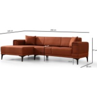 Canapea de colț Trendy Horizon Tile Red L 250x140x77cm GTR003326 imaginea #8 — magazin online Desire.md