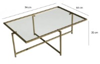 Măsuţă cafea Trendy Sun S410 Gold 94x64x35cm GTR000810 imaginea #4 — magazin online Desire.md