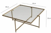 Măsuţă cafea Trendy Sun S411 Gold 85x85x35cm GTR000814 imaginea #4 — magazin online Desire.md