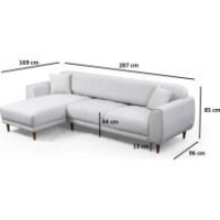 Угловой диван Trendy Image Chl-3R Beige L 287x169x85cm GTR003343 фото №10 — интернет-магазин Desire.md