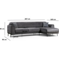 Canapea de colț Trendy Imagine L3-Chl Anthracit R 287x169x85cm GTR003396 imaginea #4 — magazin online Desire.md