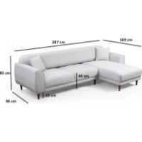 Canapea de colț Trendy Imagine L3-Chl Beige R 287x169x85cm GTR003397 imaginea #6 — magazin online Desire.md