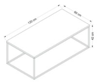 Măsuţă cafea Trendy Tigru Anthracit/Black 120x42x60cm GTR003736 imaginea #2 — magazin online Desire.md