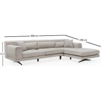 Угловой диван Trendy Jivago L2-Chl Beige R 308x198x78cm GTR003556 фото №4 — интернет-магазин Desire.md