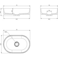 Умывальник Omnires Ovo M+ OVOUNBM фото №4 — интернет-магазин Desire.md