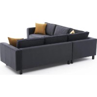 Угловой диван Trendy Kale Anthracit 258x258x83cm GTR003695 фото №4 — интернет-магазин Desire.md