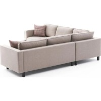 Canapea de colț Trendy Kale Cream 258x258x83cm GTR003693 imaginea #4 — magazin online Desire.md