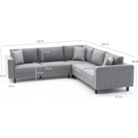Canapea de colț Trendy Kale Grey 258x258x83cm GTR003694 imaginea #6 — magazin online Desire.md