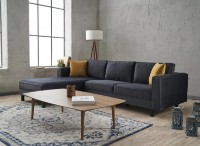 Canapea de colț Trendy Kale Anthracit L 258x187x83cm GTR003518