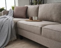 Угловой диван Trendy Kale Linen Cream L 258x187x83cm GTR003516 фото №2 — интернет-магазин Desire.md