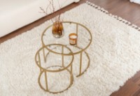 Măsuţă cafea Trendy Tokyo Gold 60x60x43cm GTR006182 2pcs imaginea #2 — magazin online Desire.md