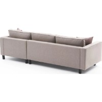 Угловой диван Trendy Kale Linen Cream R 258x187x83cm GTR003590 фото №5 — интернет-магазин Desire.md