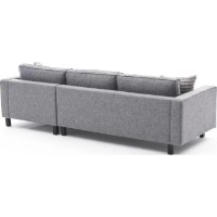 Угловой диван Trendy Kale Linen Grey R 258x187x83cm GTR003591 фото №6 — интернет-магазин Desire.md