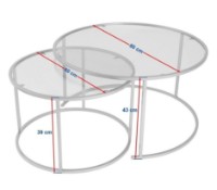 Măsuţă cafea Trendy Tokyo Gold 80x80x43cm GTR006187 2pcs imaginea #4 — magazin online Desire.md