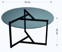 Măsuţă cafea Trendy Trio S402F Black 75x75x42cm GTR000799 imaginea #4 — magazin online Desire.md