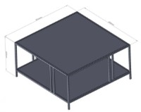 Măsuţă cafea Trendy Uranus Black 80x40x80cm GTR006164 imaginea #4 — magazin online Desire.md