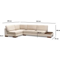 Угловой диван Trendy Lalea Beige L 313x193x80cm GTR003460 фото №6 — интернет-магазин Desire.md