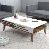 Журнальный столик Trendy Valensiya Walnut/White 105x34.6x60cm GTR000605 фото №1 — интернет-магазин Desire.md