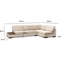 Угловой диван Trendy Lalea Beige R 313x193x80cm GTR003538 фото №5 — интернет-магазин Desire.md