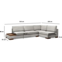 Угловой диван Trendy Lalea Light Grey R 313x193x80cm GTR003539 фото №3 — интернет-магазин Desire.md